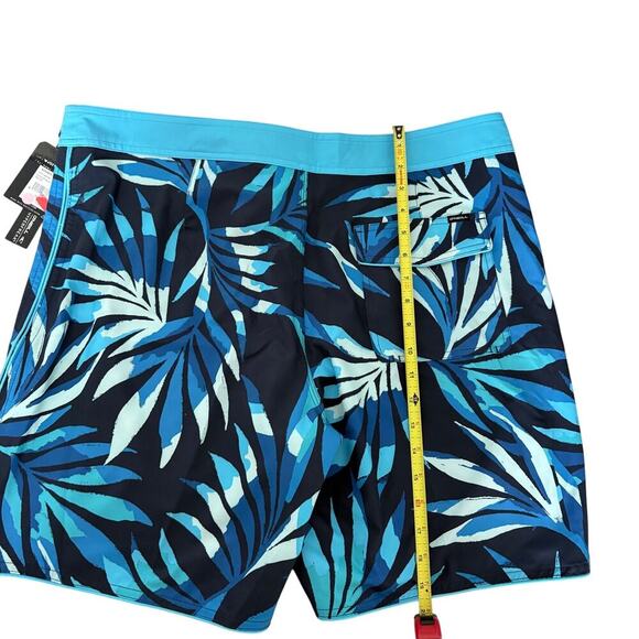 O’Neill Hyperfreak Board Shorts Men’s 38 NWT Palm Leaf Swim Trunks Blue Navy - Picture 3 of 6
